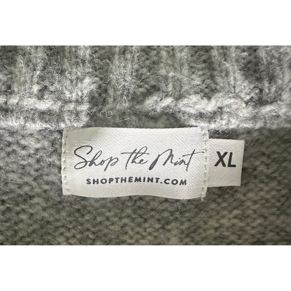Shop‎ the Mint Gray Marled Knit Crew Neck Long Sleeve Sweater Dress XL - Picture 4 of 6
